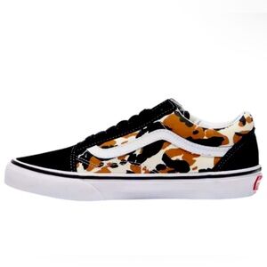 Vans Old Skool Cow Print Skate Shoes Unisex Adults Suede Sneakers Women’s NWOB